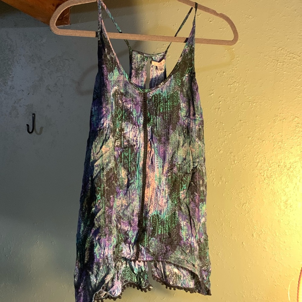Ecote open back tank top size m